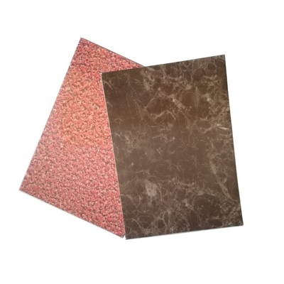 High Gloss A2 Grade Fire Proof Marble Color Aluminum Granite Plastic Panel ACP Sheet Plate