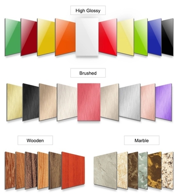 4mm Untransparent Protective Film High Gloss Black Acp Panels for Celling Customized
