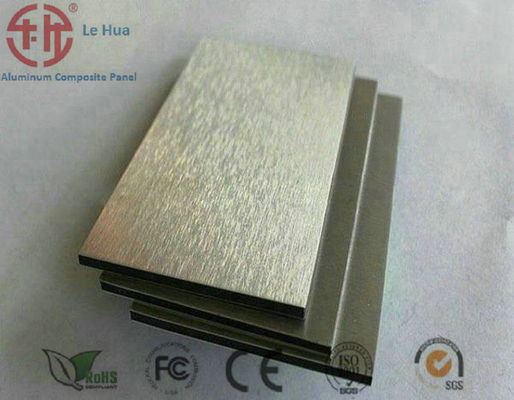 Fireproof Silver Brushed ACP Sheet with Untransparent Protective Film Competitive