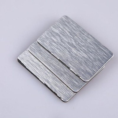 Silver Brushed Aluminum Chapa de ACM with 4mm Panel Thickness and Anti-Static Function