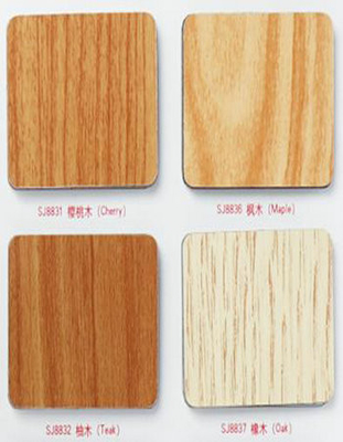 Modern Wooden Aluminum Composite Board for House Decoration 4mm or Customized Thickness